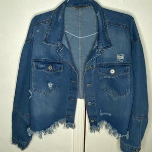 FASHION NOVA RIPPED JEAN JACKET